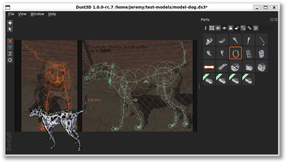 Dust3D3D modeling software to create low poly 3D models for video games, 3D printing