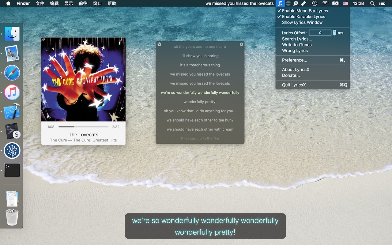 LyricsXUltimate lyrics app for macOS