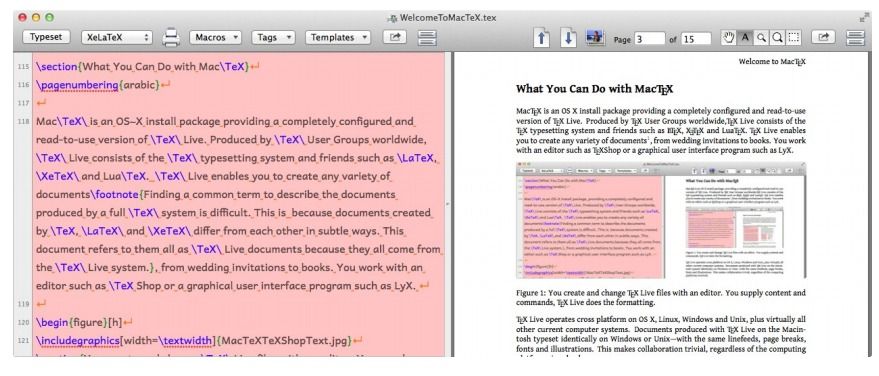 Simple LaTeX editor for macOS