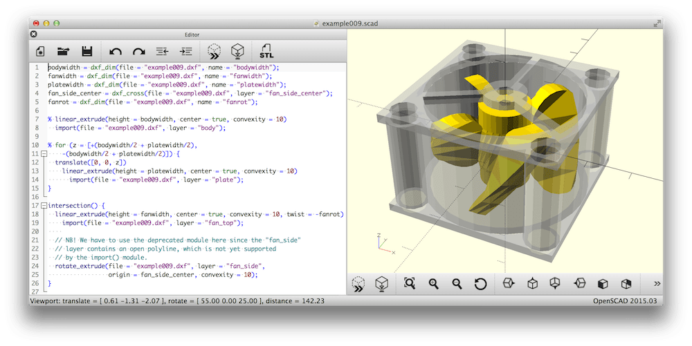 OpenSCADSolid 3D CAD Modeller for Programmers