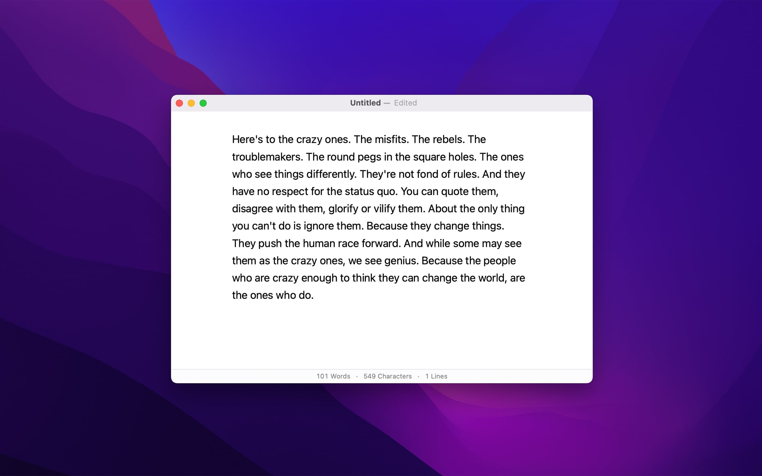 Simple distraction-free notepad
