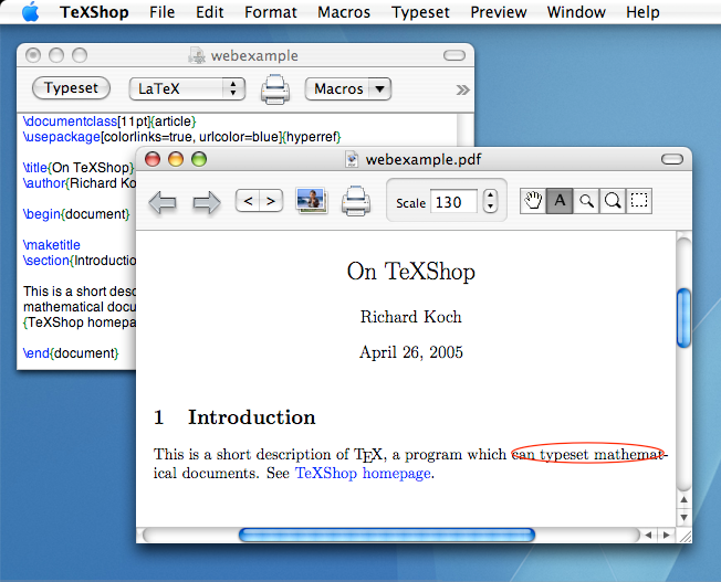 TeXShopLaTeX Editor for macOS
