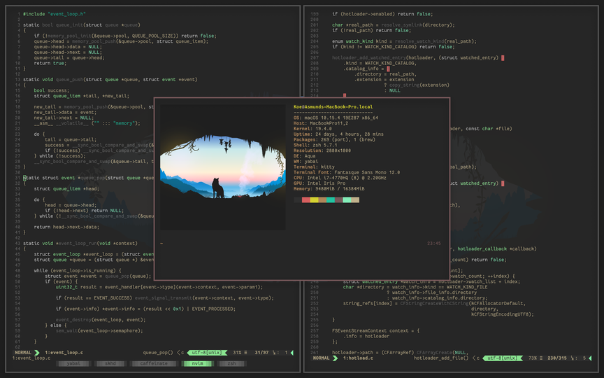 yabaiA tiling window manager for macOS based on binary space partitioning